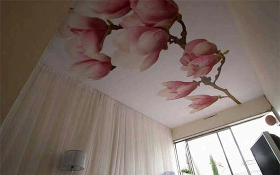 преимущества тканевых натяжных потолков