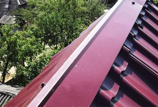 размеры конька для металлочерепицы