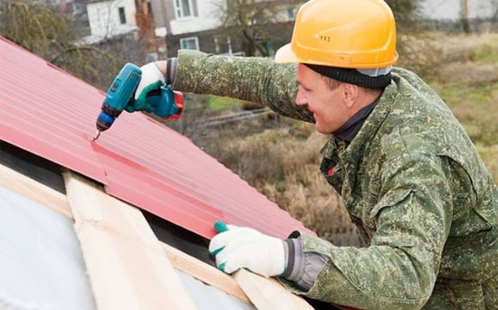 крепление профлиста на кровле