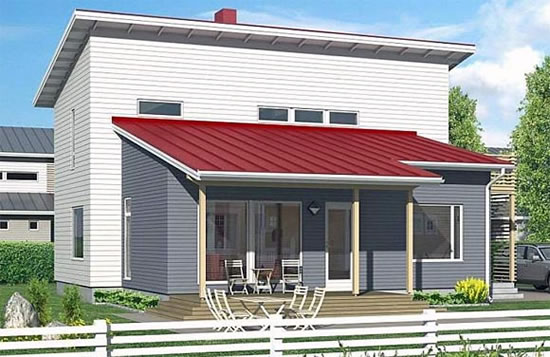 проект дома с односкатной кровлей