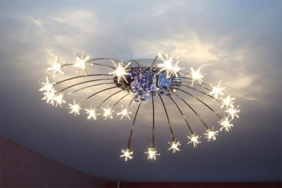 подвесные люстры для натяжных потолков