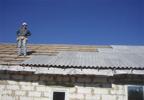 укладка шифера