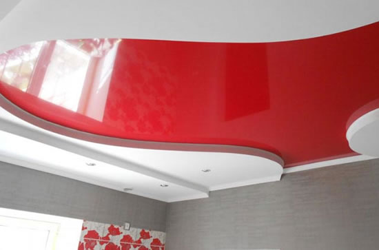 как сделать потолок на кухне из натяжного полотна