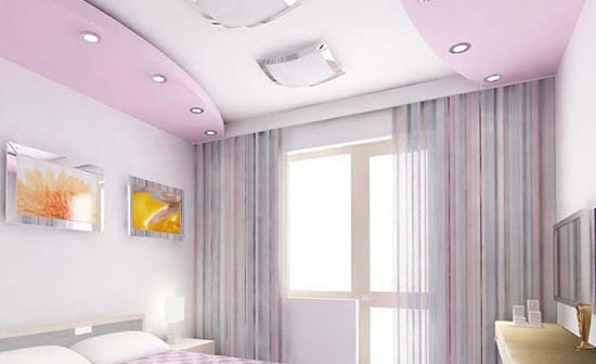 дизайн спальни со скошенным потолком