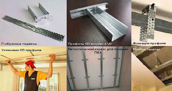 как сделать пластиковые подвесные потолки