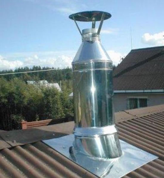 монтаж дымохода из нержавейки