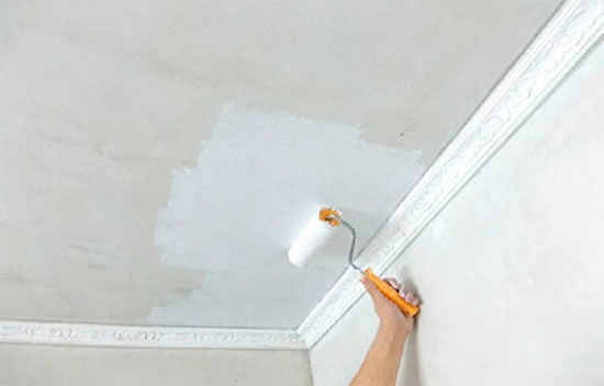 как побелить потолок на кухне