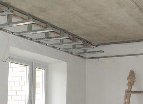 как сделать двухуровневый потолок из гипсокартона