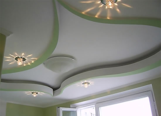 дизайнерские потолки из гипсокартона