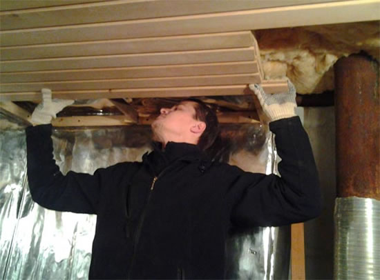 утепление потолка бани изнутри
