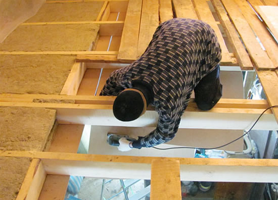 как делать потолок в бане