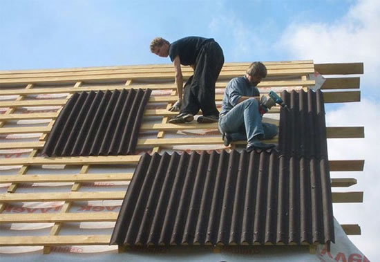 покрытие крыши ондулином