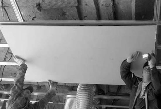 монтаж одноуровневого потолка из гипсокартона инструкция