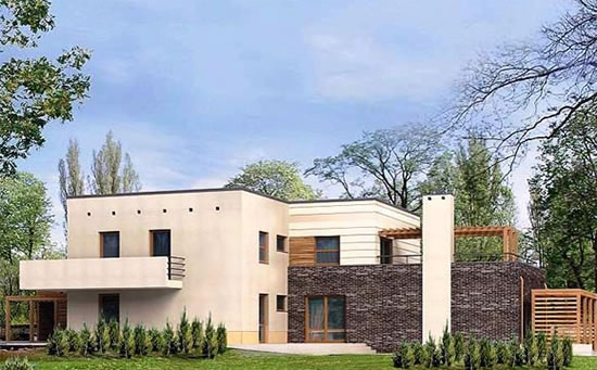 коттеджи с плоской кровлей