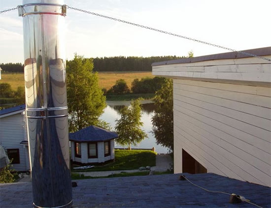 высота вентиляционной трубы над крышей