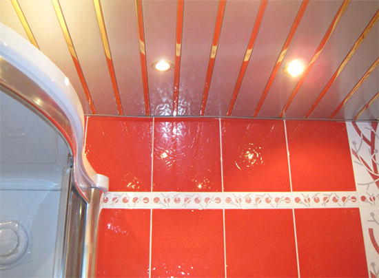 реечный потолок для ванной размеры