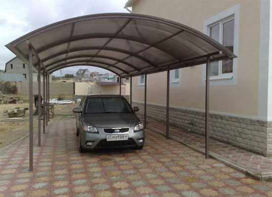 навесы для авто из поликарбоната