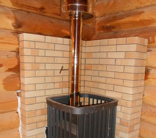 схема дымохода для бани