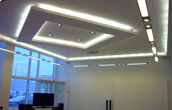 устройство подвесных потолков из гипсокартона