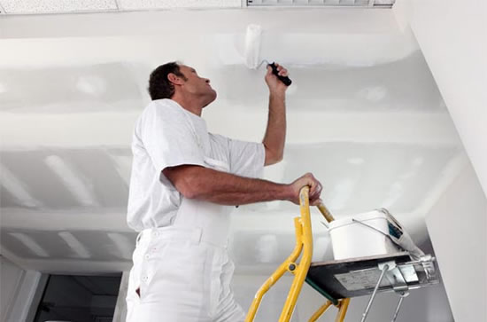 окраска потолка из гипсокартона своими руками
