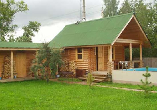 двухскатная крыша для бани