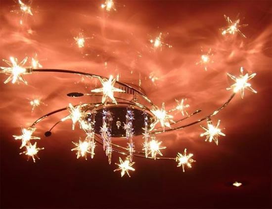 выбор люстры для натяжного потолка