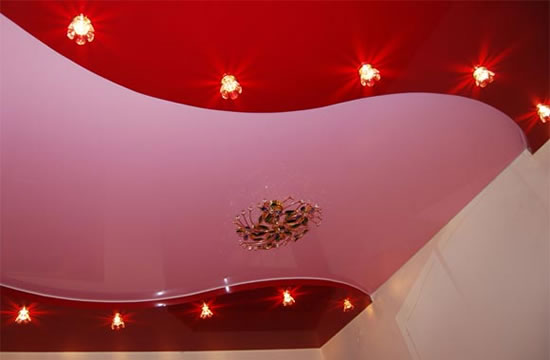 светодиодные светильники для натяжного потолка виды