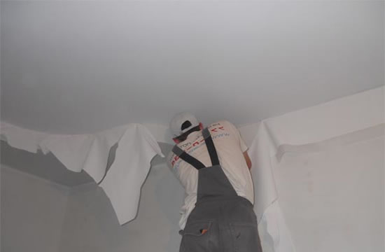 тканевый натяжной потолок устройство