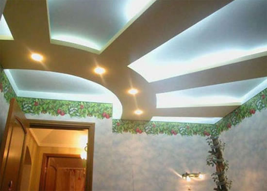 отделка гипсокартонных потолков
