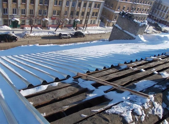 кровельные работы в зимнее время