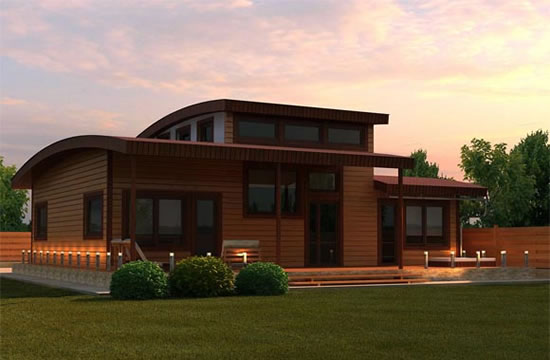 проекты коттеджей с плоской крышей