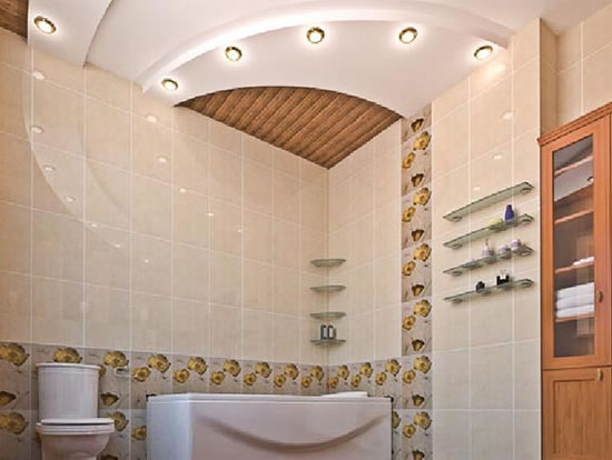 подвесной потолок в ванную комнату