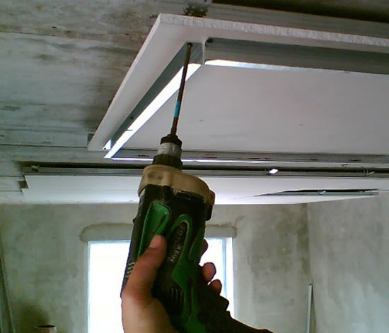 как правильно делается потолок из гипсокартона