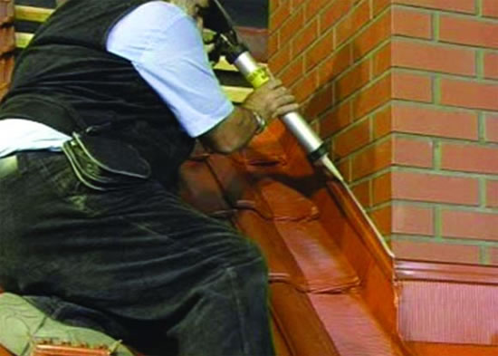 примыкание кровли к печной трубе