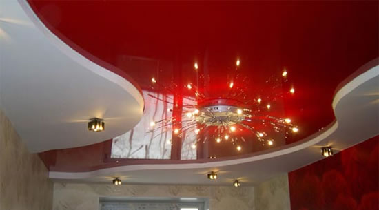 двухуровневые натяжные потолки монтаж