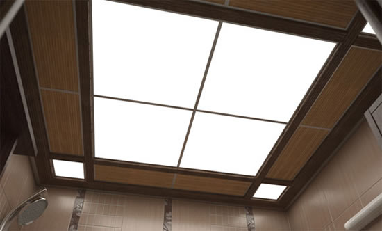 потолки из оргстекла пример