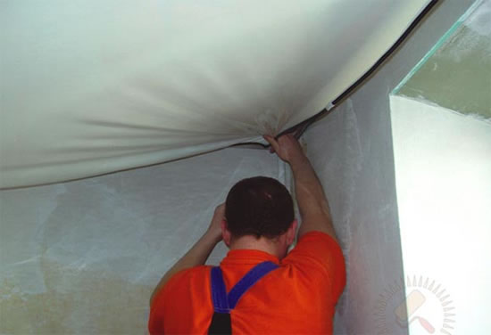 монтаж натяжных потолков своими руками технология