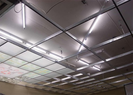 стеклянные потолки с фотопечатью монтаж