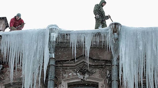 обледенение дымохода