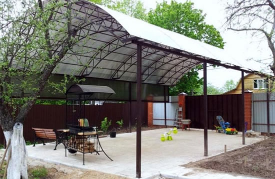 навесы и беседки из поликарбоната