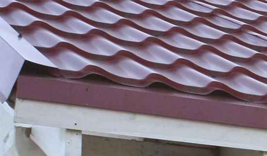 планка примыкания для металлочерепицы