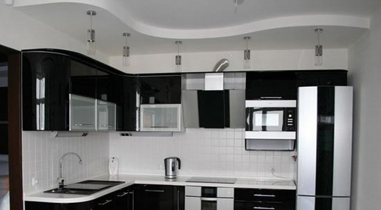 как сделать потолок на кухне с применением гипсокартона