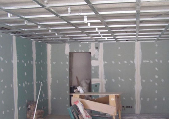 монтаж каркаса на потолок под гипсокартон