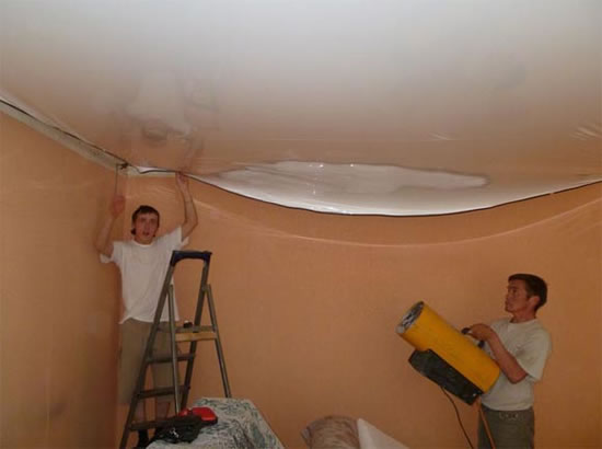 натяжной потолок технология