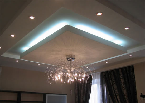 варианты дизайна потолков из гипсокартона