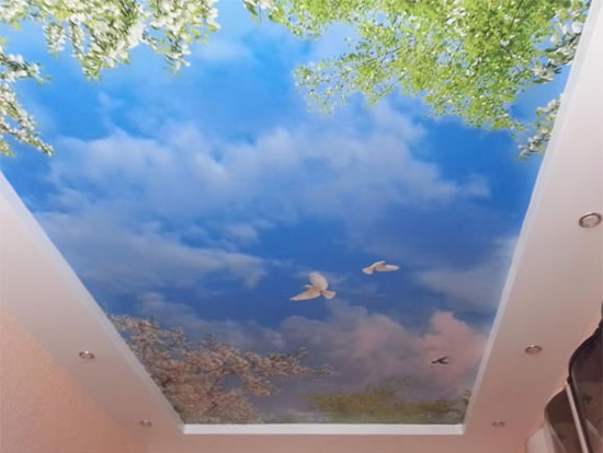 натяжные потолки с фотопечатью