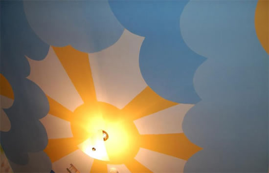 потолки из гипсокартона в детской комнате оформление