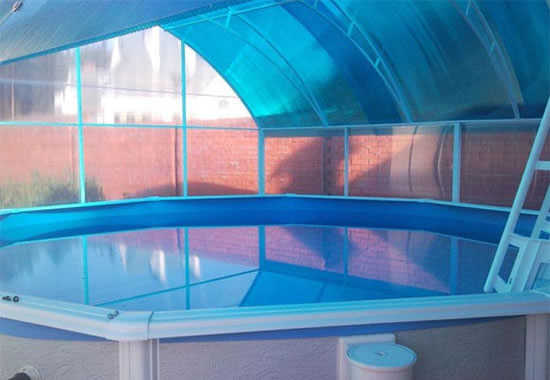 навесы для бассейнов из поликарбоната