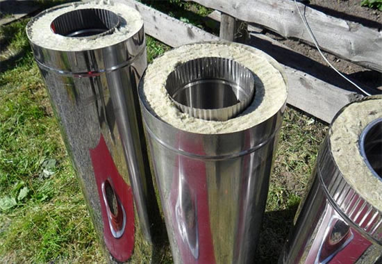 монтаж дымоходных труб