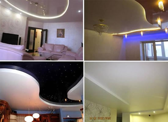 как мыть натяжные потолки глянцевые